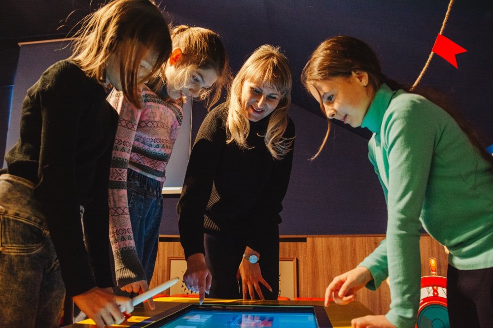 Interactive table in the Children's Museum. Polotsk, 2024